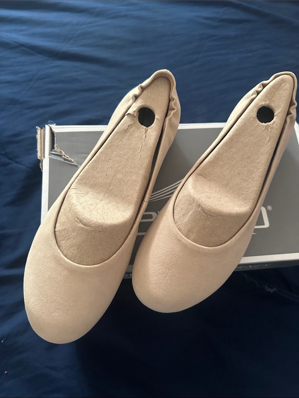 Dansko Mollie Suede Womens Sand Slip-On Ballet Flats - Neutral Everyday Comfort